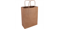 Draagtas bruin 18/8x24cm 100st Tpk270250